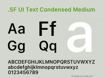 .SF UI Text Condensed Medium 12.0d8e13; ttfautohint (v0.97) -l 8 -r 50 -G 200 -x 14 -f dflt -w G图片样张