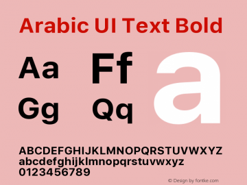 ArabicUIText-Bold 13.0d10e71图片样张