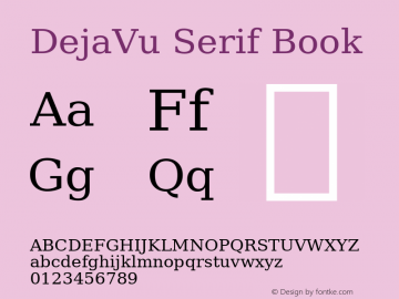 DejaVu Serif Version 2.33图片样张