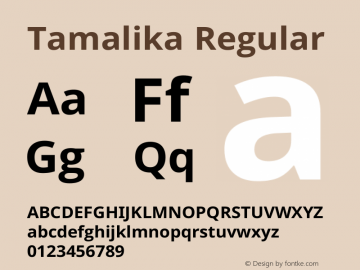 Tamalika Version 2.00;May 25, 2021;FontCreator 12.0.0.2522 64-bit图片样张