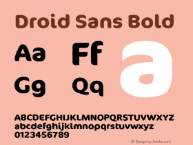 Droid Sans Bold Version 1.00 build 112图片样张