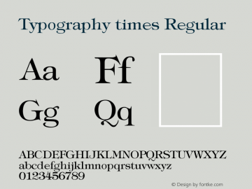 Typography times 1.0图片样张