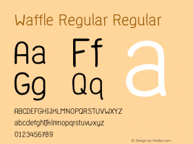 WaffleRegular Version 1.000 2013 by Fontcraft : Jutipong Poosumas图片样张