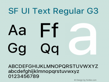 SFUIText-RegularG3 11.0d45e1--BETA图片样张