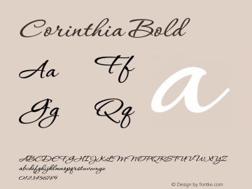 Corinthia Bold Version 1.010图片样张