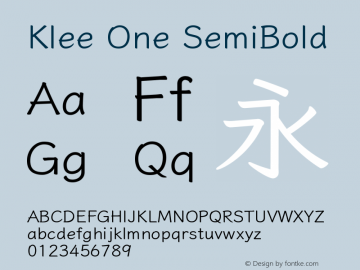 Klee One SemiBold Version 1.100图片样张