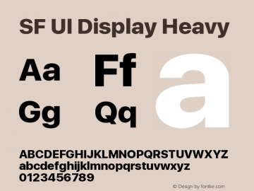 SF UI Display Heavy 11.0d44e2图片样张