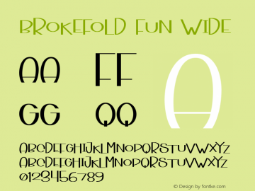 BrokefoldFunWide Version 1.003;Fontself Maker 3.5.1图片样张