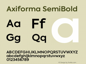 Axiforma-SemiBold Version 1.001;PS 001.001;hotconv 1.0.88;makeotf.lib2.5.64775图片样张