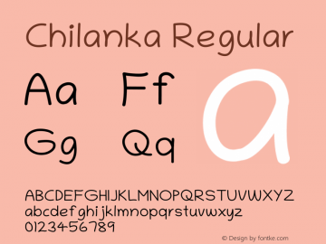 Chilanka Regular Version 1.540图片样张