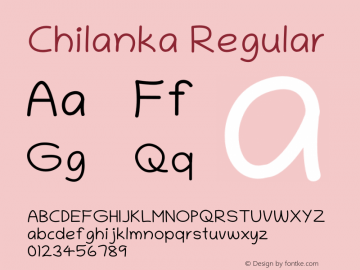 Chilanka Regular Version 1.540图片样张