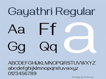 Gayathri Regular Version 1.110图片样张