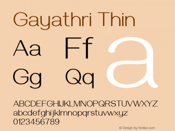 Gayathri Thin Version 1.110图片样张