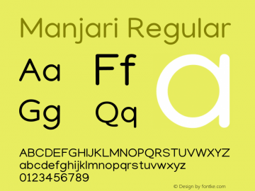 Manjari Regular Version 2.000图片样张