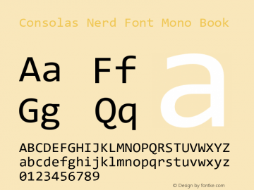 Consolas Nerd Font Complete Mono Version 6.97图片样张