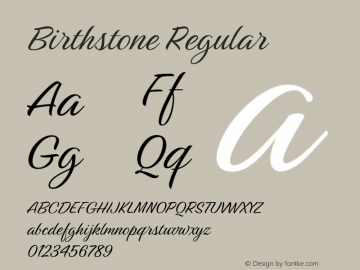 Birthstone Regular Version 1.013图片样张