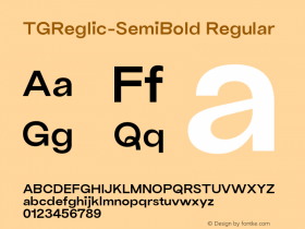 TG Reglic W05 SemiBold Version 2.00图片样张