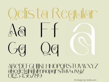 Qelista Version 1.00;August 27, 2021;FontCreator 13.0.0.2683 64-bit图片样张