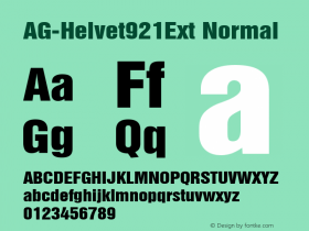 AG-Helvet921Ext Normal 1.0 Sat Aug 20 08:24:14 1994图片样张