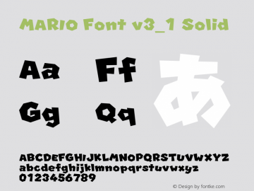 MARIO Font v3_1 Solid 图片样张