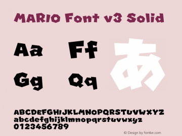 MARIO Font v3 Solid 图片样张