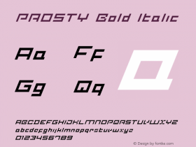 PROSTY Bold Italic Version 001.020.06.26 | wf-rip DC20200725图片样张