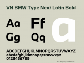 VN BMW Type Next Latin Bold Version 1.000图片样张