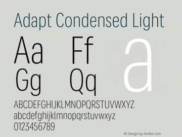 Adapt Condensed Light Version 1.033;hotconv 1.0.109;makeotfexe 2.5.65596图片样张