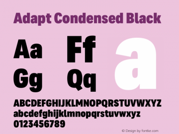 Adapt Condensed Black Version 1.033;hotconv 1.0.109;makeotfexe 2.5.65596图片样张