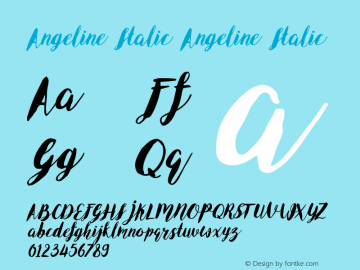 Angeline Italic Version 1.000图片样张