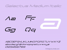 Galactus Medium Italic Version 1.000图片样张