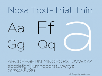 Nexa Text-Trial Thin Version 1.001图片样张
