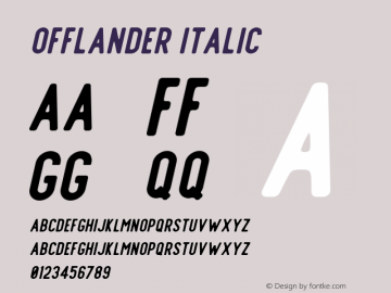Offlander Italic 1.000图片样张