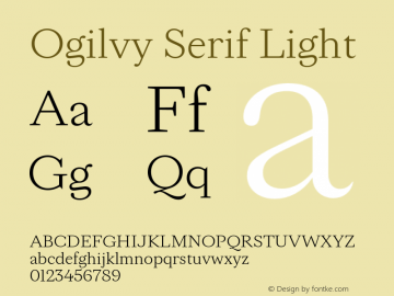 Ogilvy Serif Light Version 1.002;PS (version unavailable);hotconv 1.0.81;makeotf.lib2.5.63406图片样张