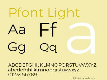 Pfont Light Version 6.003;PS 006.003;hotconv 1.0.88;makeotf.lib2.5.64775图片样张