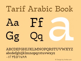 Tarif Arabic Book Version 1.000;hotconv 1.0.109;makeotfexe 2.5.65596图片样张