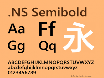 .NS Semibold Version 11.0.0.图片样张