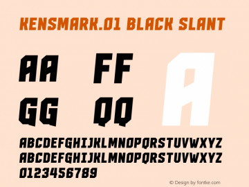 Kensmark.01 Black Slant Version 1.000图片样张