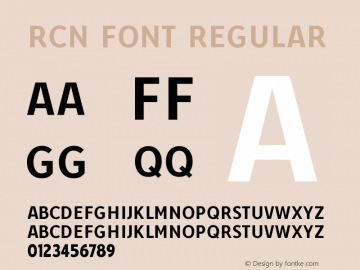 RCN FONT 1.000图片样张