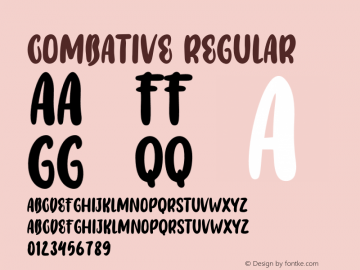 Combative Version 1.005;Fontself Maker 3.5.7图片样张