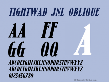 Tightwad JNL Oblique 1.000 - 2020 initial release图片样张