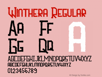 Winthera Version 1.003;Fontself Maker 3.5.4图片样张