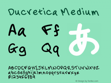 Ducvetica Medium Version 001.000 Font Sample