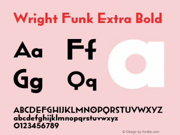 Wright Funk Extra Bold 1.000图片样张