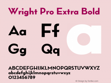 Wright Pro Extra Bold 1.000图片样张