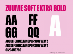 Zuume Soft Extra Bold 1.000图片样张