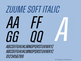 Zuume Soft Italic 1.000图片样张