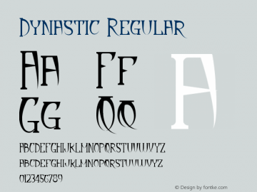 Dynastic Version 1.006;Fontself Maker 3.5.4图片样张