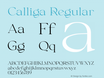 Calliga Regular Version 1.000图片样张