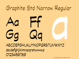 Graphite Std Narrow Regular Version 1.040;PS 001.002;Core 1.0.35;makeotf.lib1.5.4492图片样张